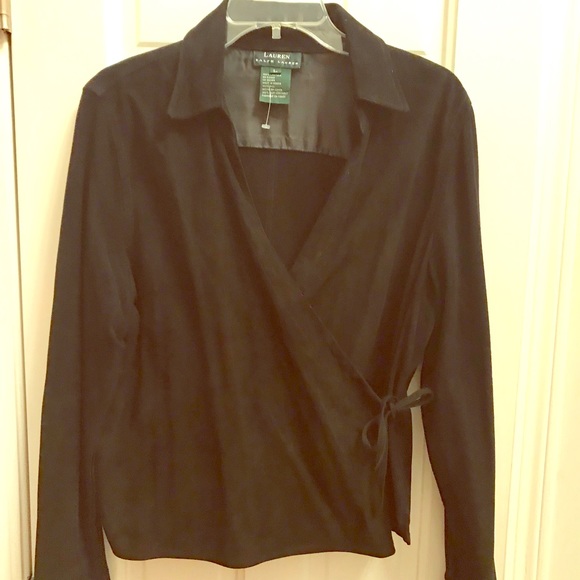 Ralph Lauren Jackets & Blazers - Ralph Lauren Black suede wrap jacket Ralph Lauren Jackets & Blazers - Ralph Lauren Black suede wrap jacket